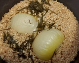 玉ねぎと糸切り昆布の炊き込みご飯作り方2写真