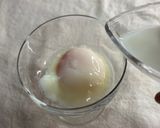 怖いけど試してみたい🤭温玉で飲むプリン🍮作り方3写真