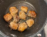 揚げない甘辛チキン作り方5写真