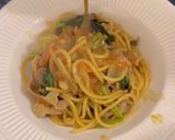 豚肉とお野菜のカレーパスタ作り方7写真