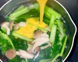 胃腸にやさしい小松菜たまごスープ作り方3写真