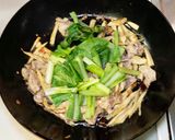 豚肉とごぼうと小松菜のパスタ作り方6写真