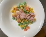 レンジ簡単梅味噌クリーム味オムライス弁当作り方1写真