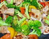 鶏もも肉と彩り野菜のハニーマスタード炒め作り方6写真