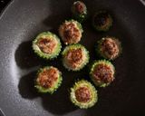 ゴーヤーの肉詰め、梅味噌風味作り方3写真