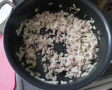 不器用挽肉レタス炒飯作り方1写真