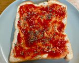 朝食に♪バジル香る簡単ピザトースト作り方1写真