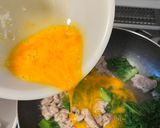 かつお菜と豚肉の卵炒め作り方7写真