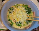 菜の花とベーコンとチーズのオムレツ作り方2写真