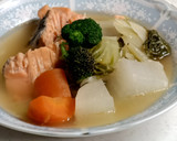 新鮮な白菜と鮭のスープ煮作り方5写真