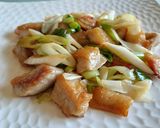 豚トロと長ネギのにんにく醤油炒め作り方4写真