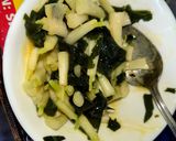 らっきょうの茎とワカメのぬた作り方3写真