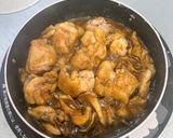 鶏とキノコのソテー♪ひらひらごぼうのせ作り方5写真