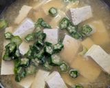 とっても簡単★豆腐とオクラのお味噌汁作り方4写真