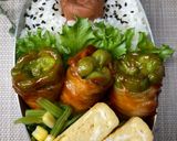丸ごとピーマンの肉巻き弁当作り方11写真