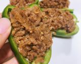 【簡単】パリパリピーマンの肉味噌詰め作り方5写真