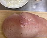 サラダチキンアレンジ　ネギまみれ作り方1写真