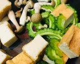 厚揚げ＆キノコの玉子ゴーヤーチャンプルー作り方1写真