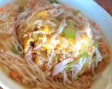 海鮮味覇のカニかまあんかけチャーハン作り方8写真