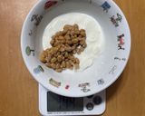 納豆とヨーグルトとバナナとハチミツと牛乳作り方2写真