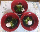 筍と若布と花麩のお吸い物　作り方7写真