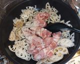 蓮根・豚肉・木耳・卵の中華風炒め作り方4写真