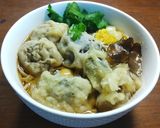 温かい海老の天ぷら蕎麦　みずの実作り方5写真