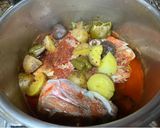 鯛のオリーブオイルトマト煮込み作り方1写真
