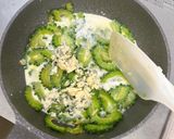 ゴーヤとブルーチーズのクリームパスタ作り方4写真