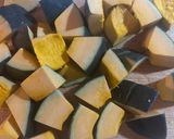 子どもと食べるかぼちゃの煮物作り方1写真