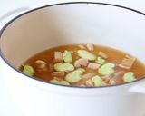 良い匂い〜【そら豆と貝柱の炊き込みご飯】作り方3写真