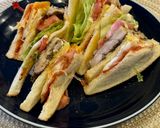 照り焼きチキン クラブハウス✩サンド作り方11写真