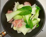 ベーコンと木綿豆腐とチンゲン菜の豆乳煮作り方4写真