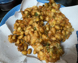 米粉で作る大豆と干しエビのかき揚げ作り方6写真