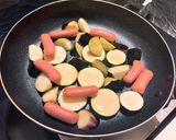 夏野菜とウインナのパエリア作り方4写真