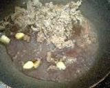 カリカリ納豆とひき肉の焦がし醤油スパゲッティ作り方3写真
