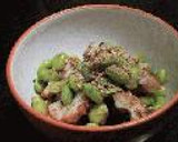 枝豆と穴子ちくわのゴマ和え作り方4写真