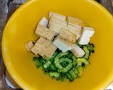 ゴーヤ厚揚げしめじツナのマヨチーズ焼作り方2写真