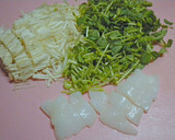 えのきと豆苗のお好み焼き【梅肉だれ】作り方3写真