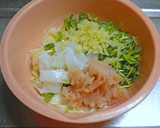 えのきと豆苗のお好み焼き【梅肉だれ】作り方4写真