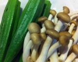 オクラ、しめじ、ベーコンの炒め物作り方1写真