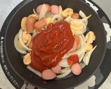 ワンパンで♪濃厚トマト味♪鉄板ナポリタン作り方6写真