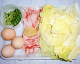 やさしいお味　白菜と豚肉の玉子とじ作り方1写真