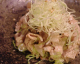 豚しゃぶしゃぶ肉の梅酒煮と野菜の和えもの作り方7写真