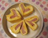 お弁当にほんのりピンクのハート卵焼き作り方6写真