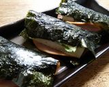 レンジで簡単☆ハム巻きチーズ磯辺餅作り方7写真
