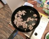 キッチンバサミで豆腐入り豚キムチ作り方3写真