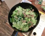 キッチンバサミで豆腐入り豚キムチ作り方4写真