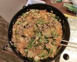 キッチンバサミで豆腐入り豚キムチ作り方5写真