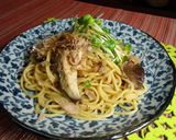 秋✽椎茸とツナのバター醤油パスタ✽作り方6写真